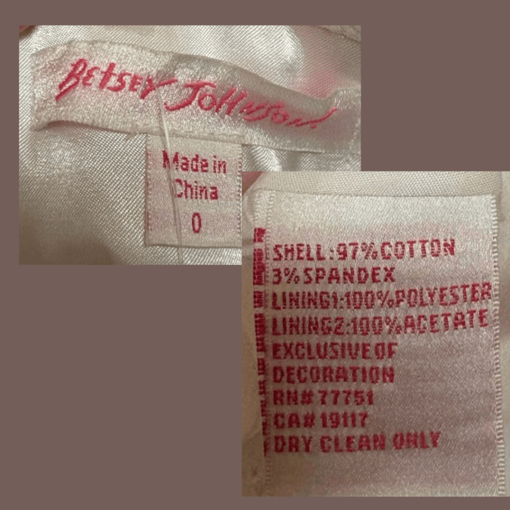 Betsey Johnson Eyelet Dress | White Bustier | Size 0 | Vintage - Picture 7 of 7